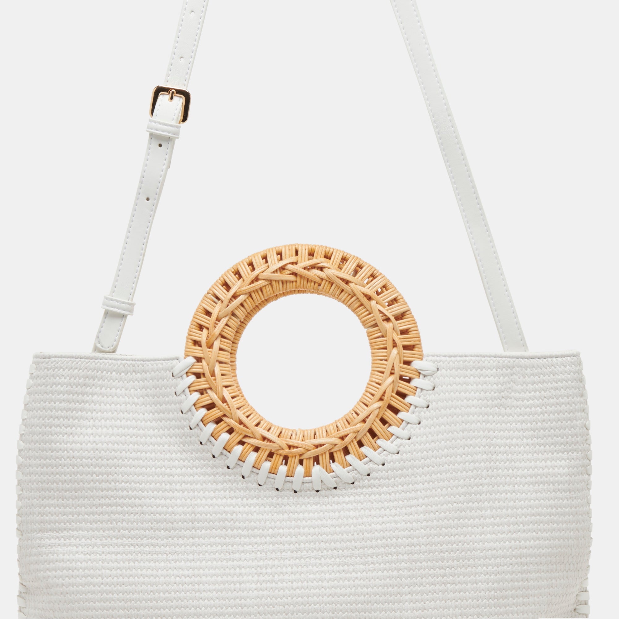 LILAH CLUTCH WHITE EMBOSSED STELLA