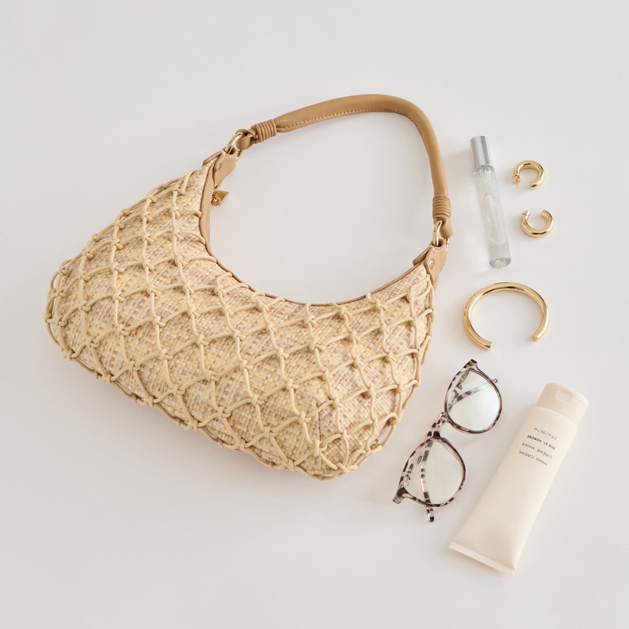 POSITANO SHOULDER BAG NATURAL RAFFIA