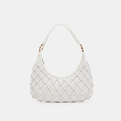 POSITANO SHOULDER BAG WHITE RAFFIA