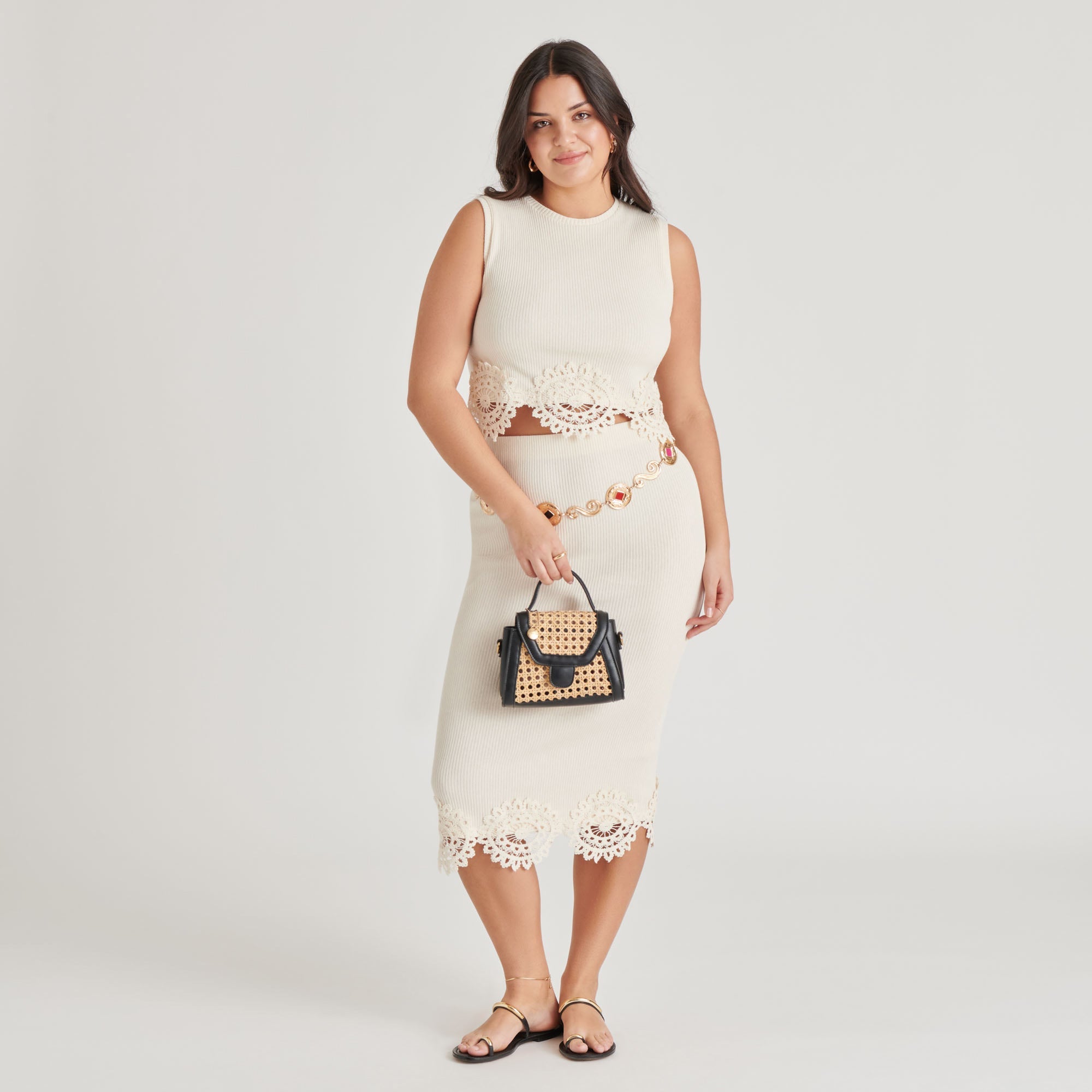 TROPEZ CROSSBODY BLACK NATURAL CANE