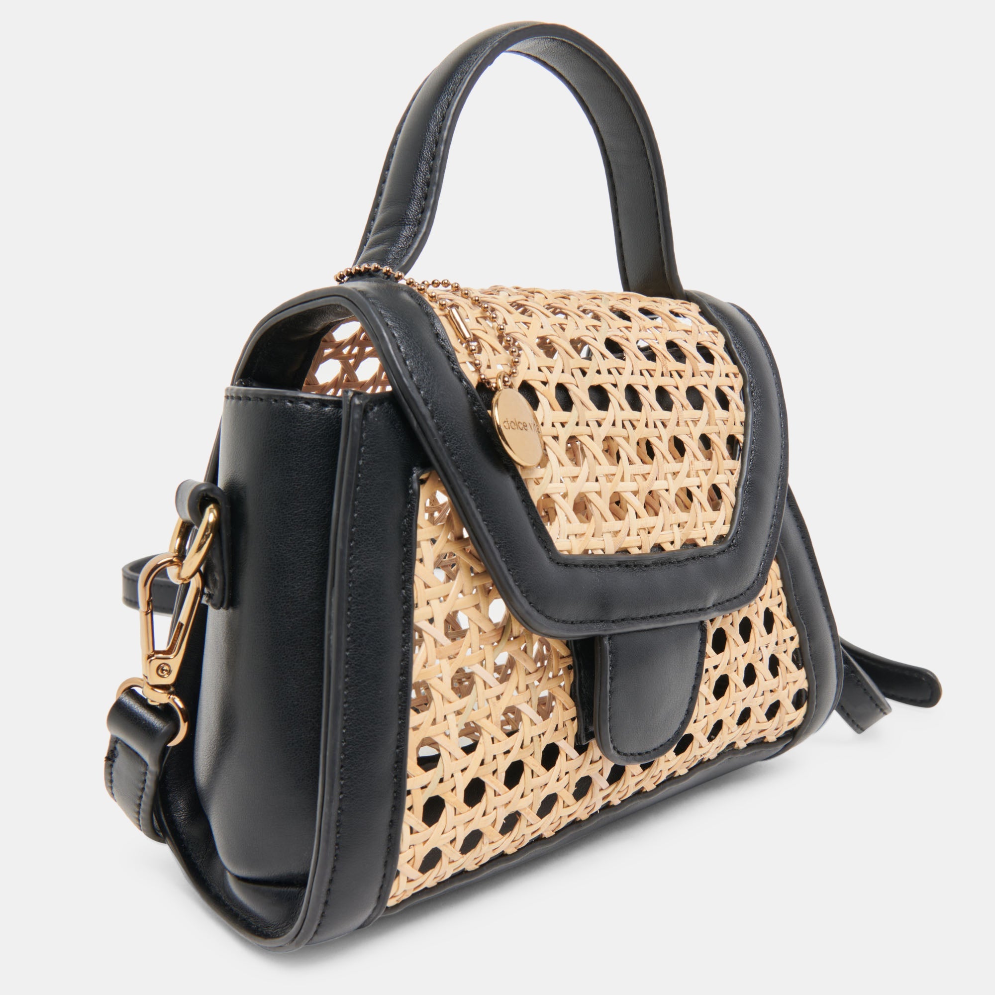 TROPEZ CROSSBODY BLACK NATURAL CANE