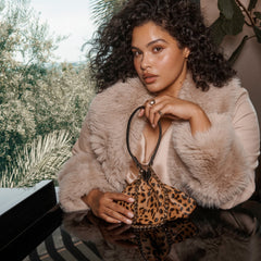 JAGGER SHOULDER BAG LEOPARD CALF HAIR