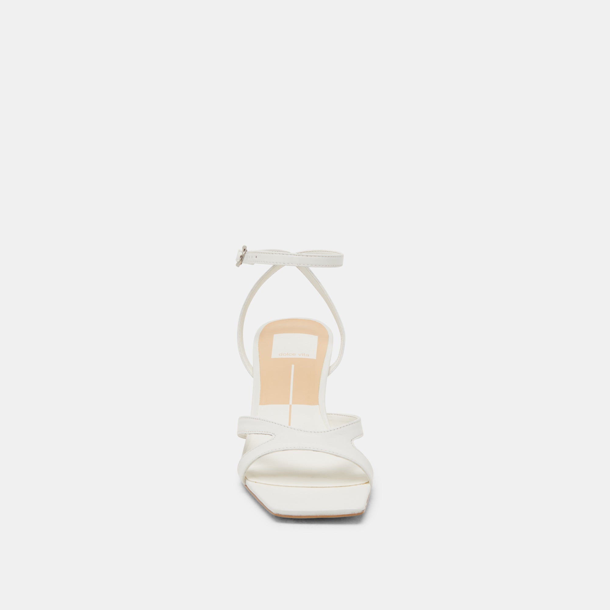 BECKI WIDE HEELS TRUE WHITE LEATHER