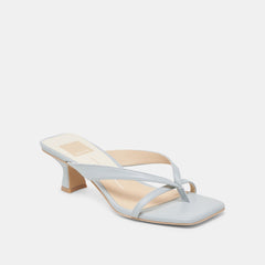 BREVEL WIDE HEELS LIGHT BLUE LEATHER