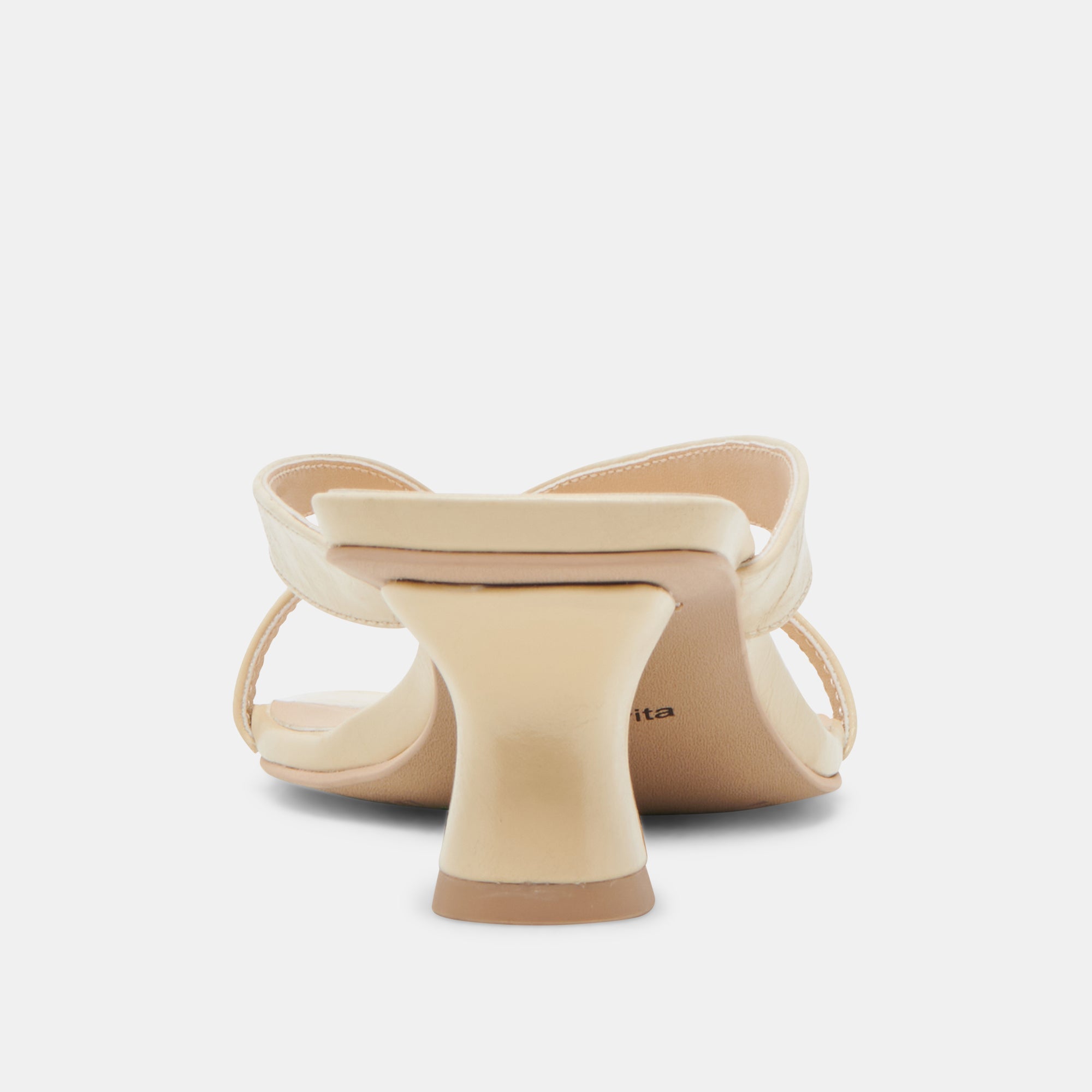 BREVEL WIDE HEELS LIGHT YELLOW LEATHER