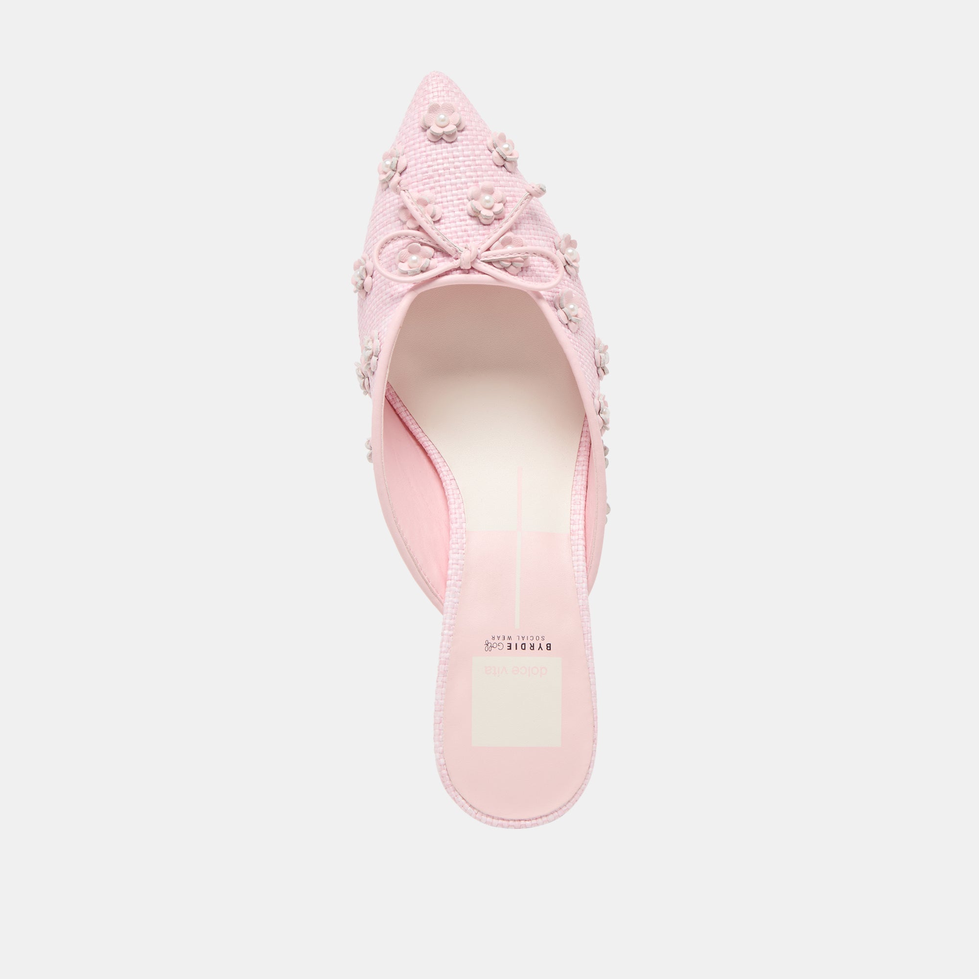 CAMILO X BYRDIE GOLF HEELS PINK RAFFIA