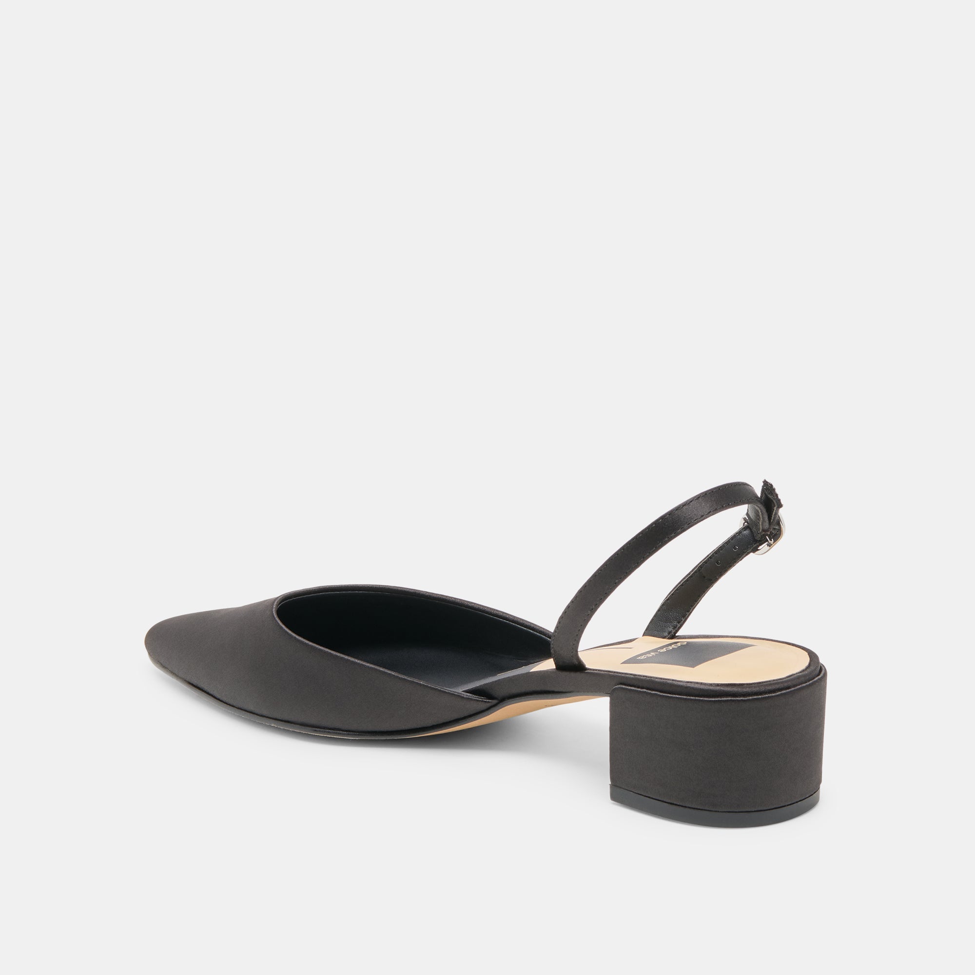 CAREL HEELS ONYX SATIN