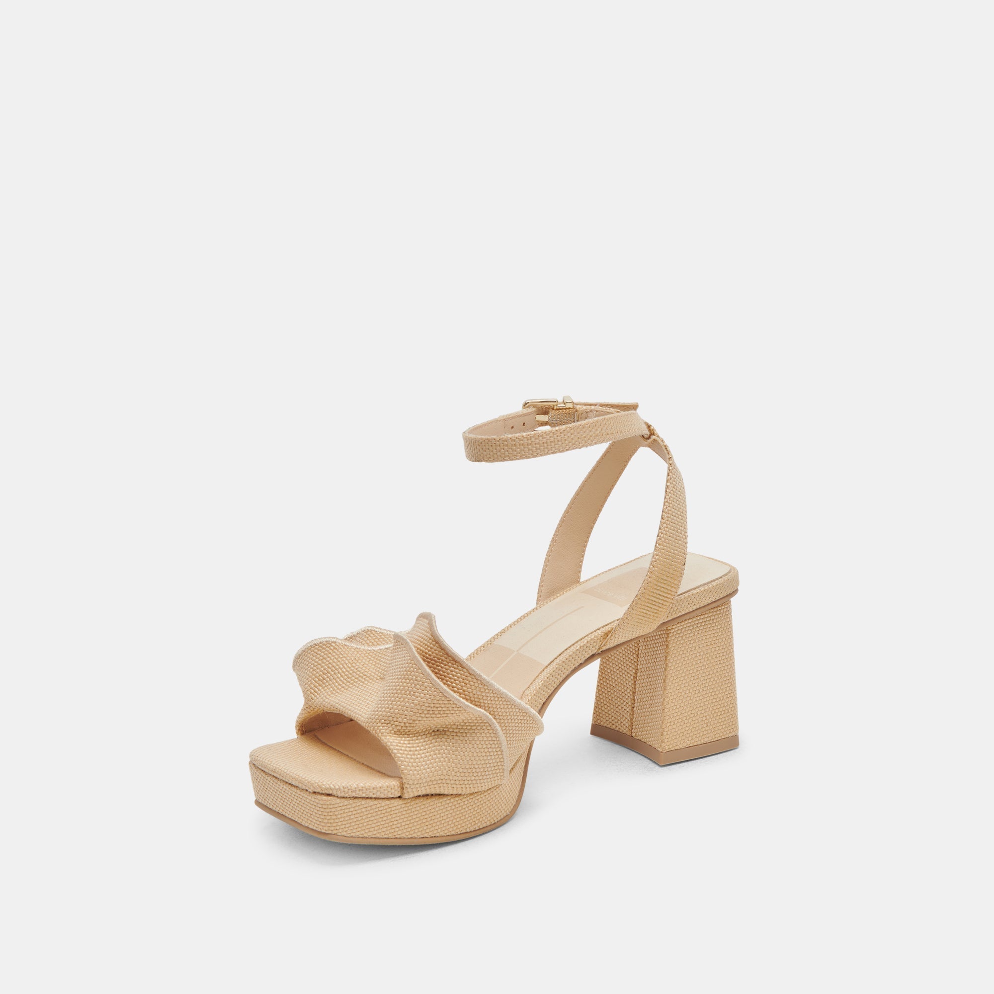 CHEER HEELS LT NATURAL RAFFIA - re:vita