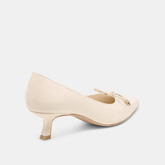 CLARIE HEELS BONE CRINKLE PATENT LEATHER