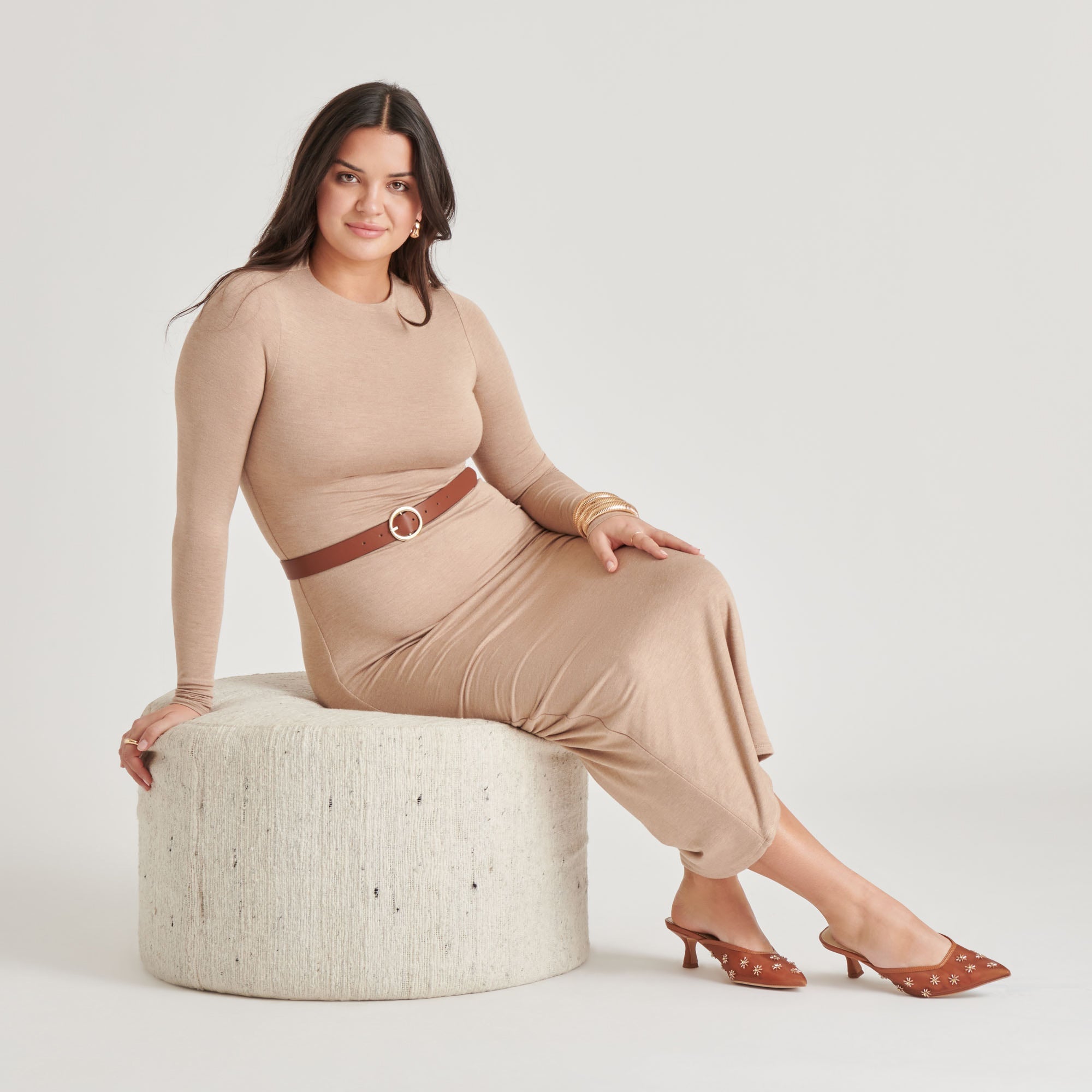 CLARA WIDE HEELS SADDLE MESH