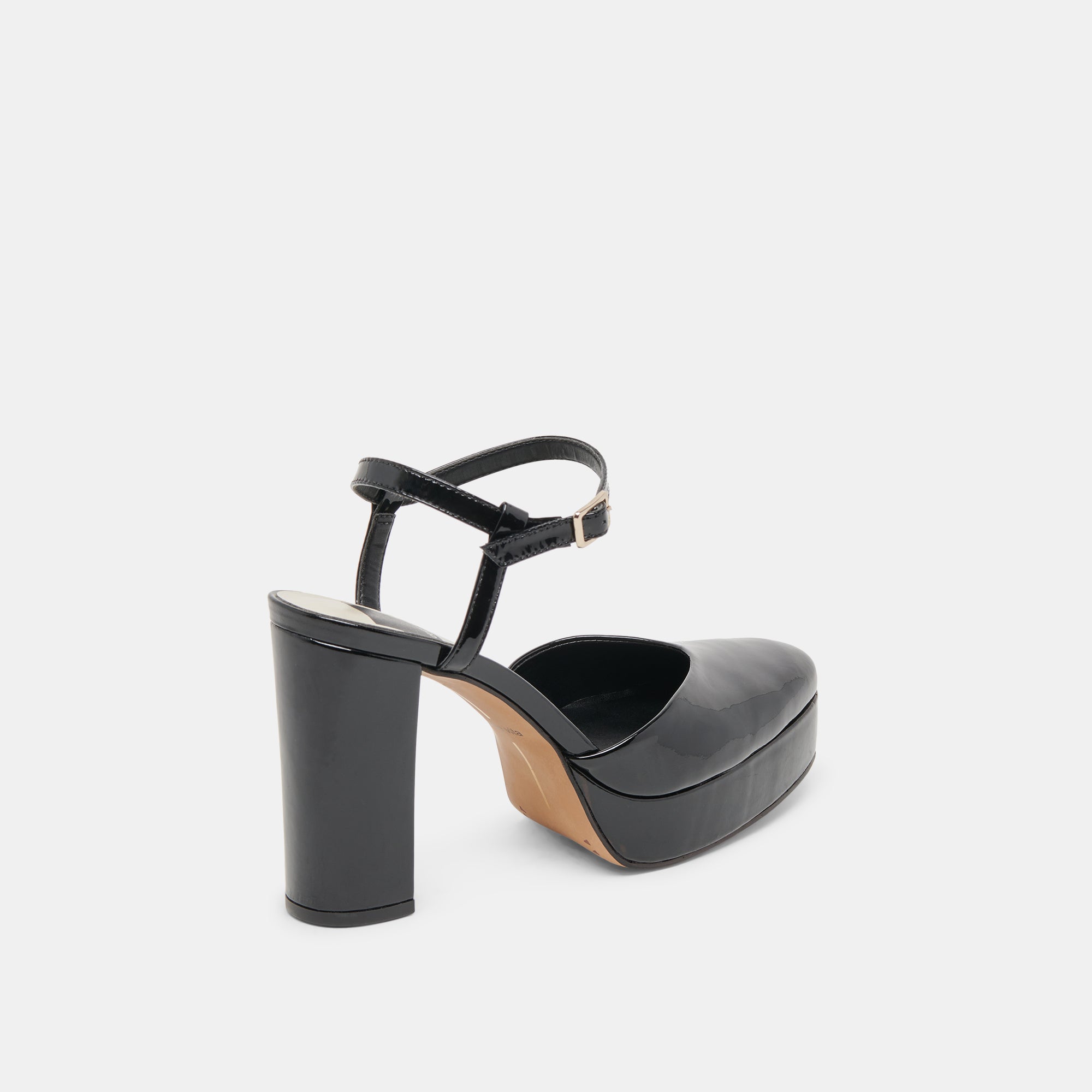 CLAUD HEELS MIDNIGHT PATENT LEATHER