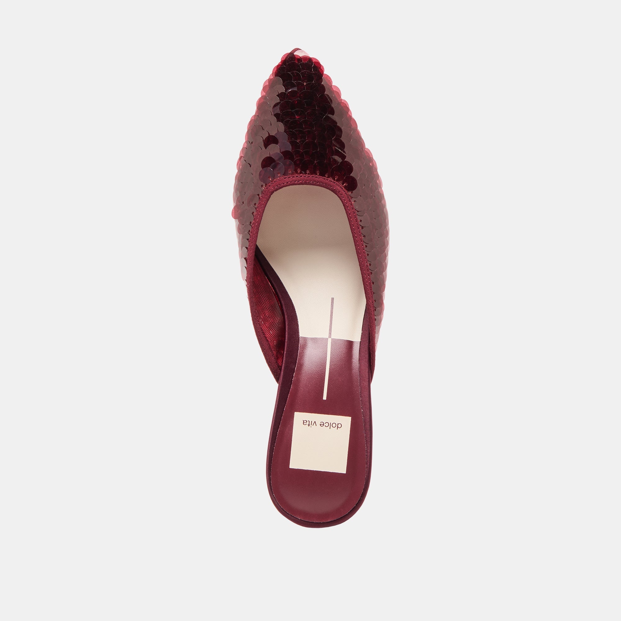 CLEO SEQUIN HEELS CRANBERRY SEQUIN