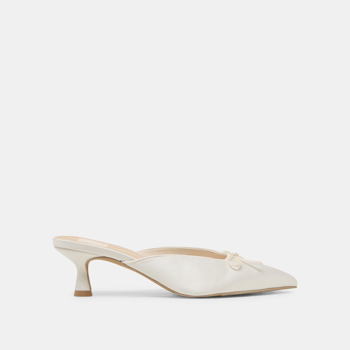 CLEO HEELS OFF WHITE SATIN
