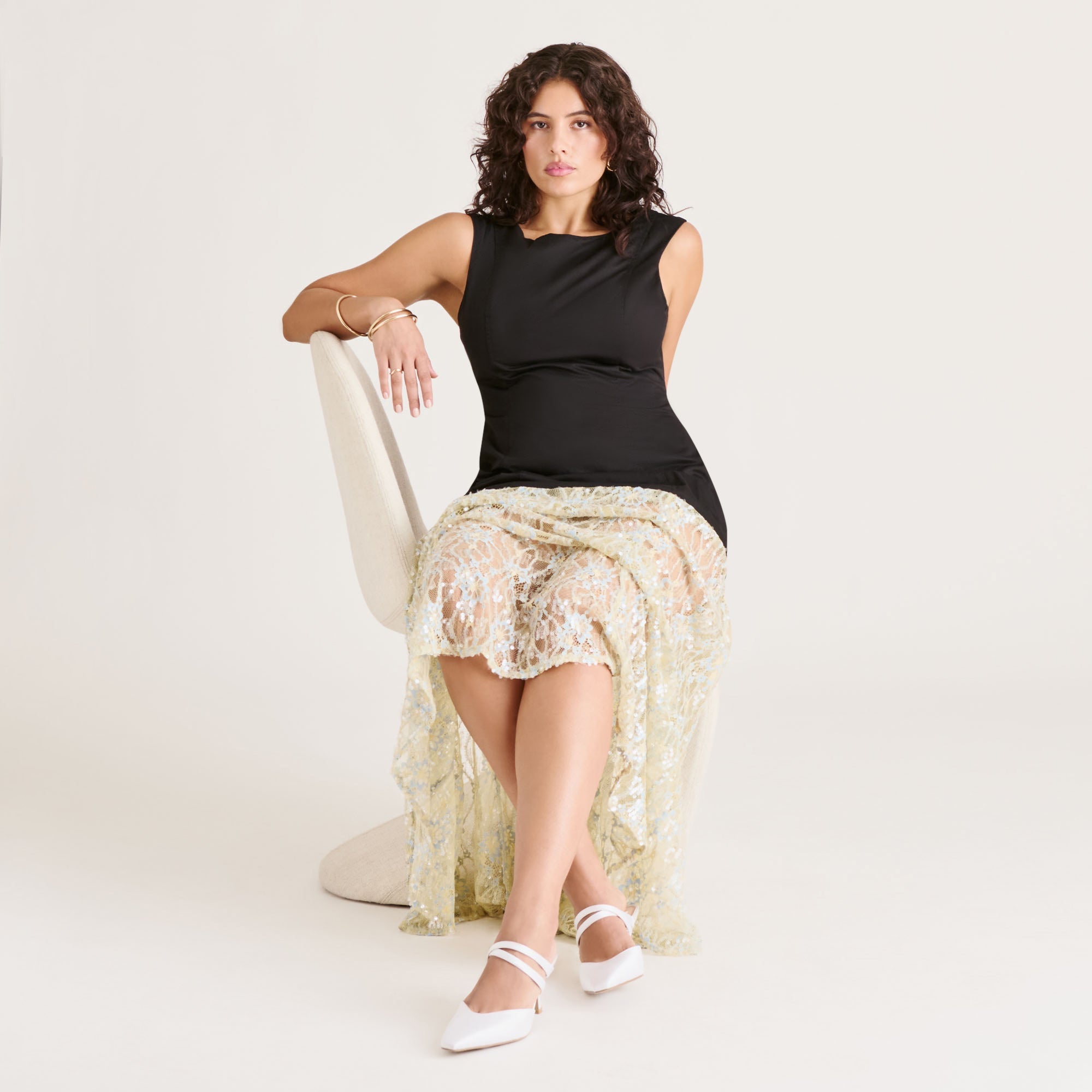 LINORE HEELS TRUE WHITE SATIN