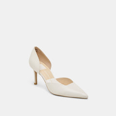ELOY HEELS WHITE LEATHER