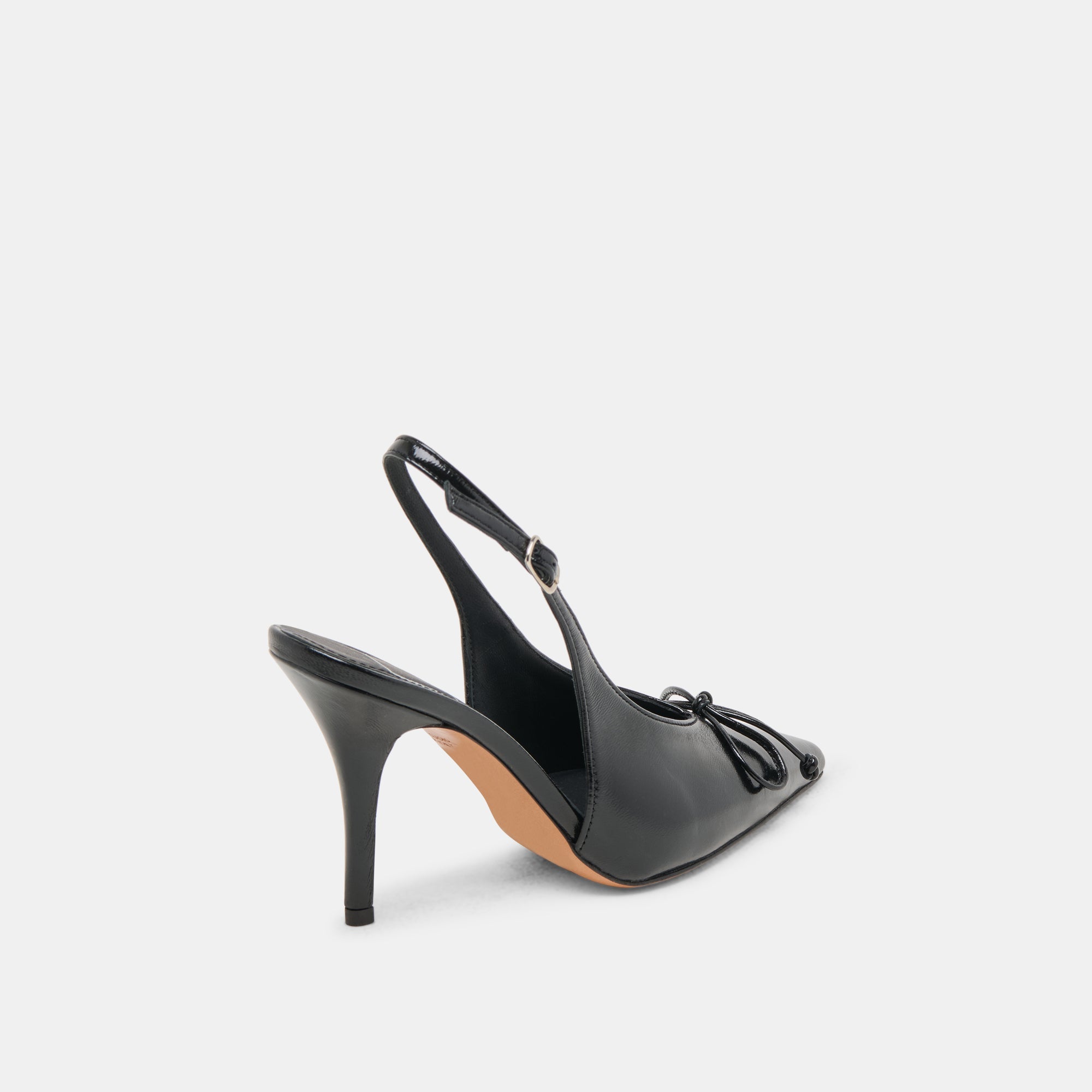 GEENA HEELS BLACK LEATHER