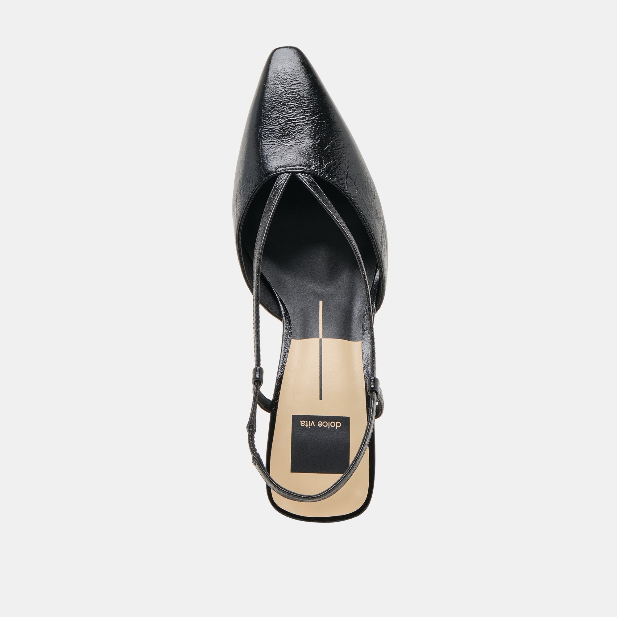 GINAY HEELS  BLACK LEATHER