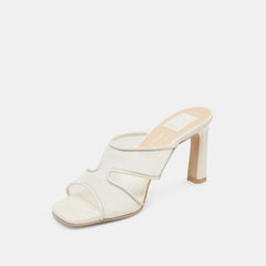 GITEL WIDE HEELS OFF WHITE MESH