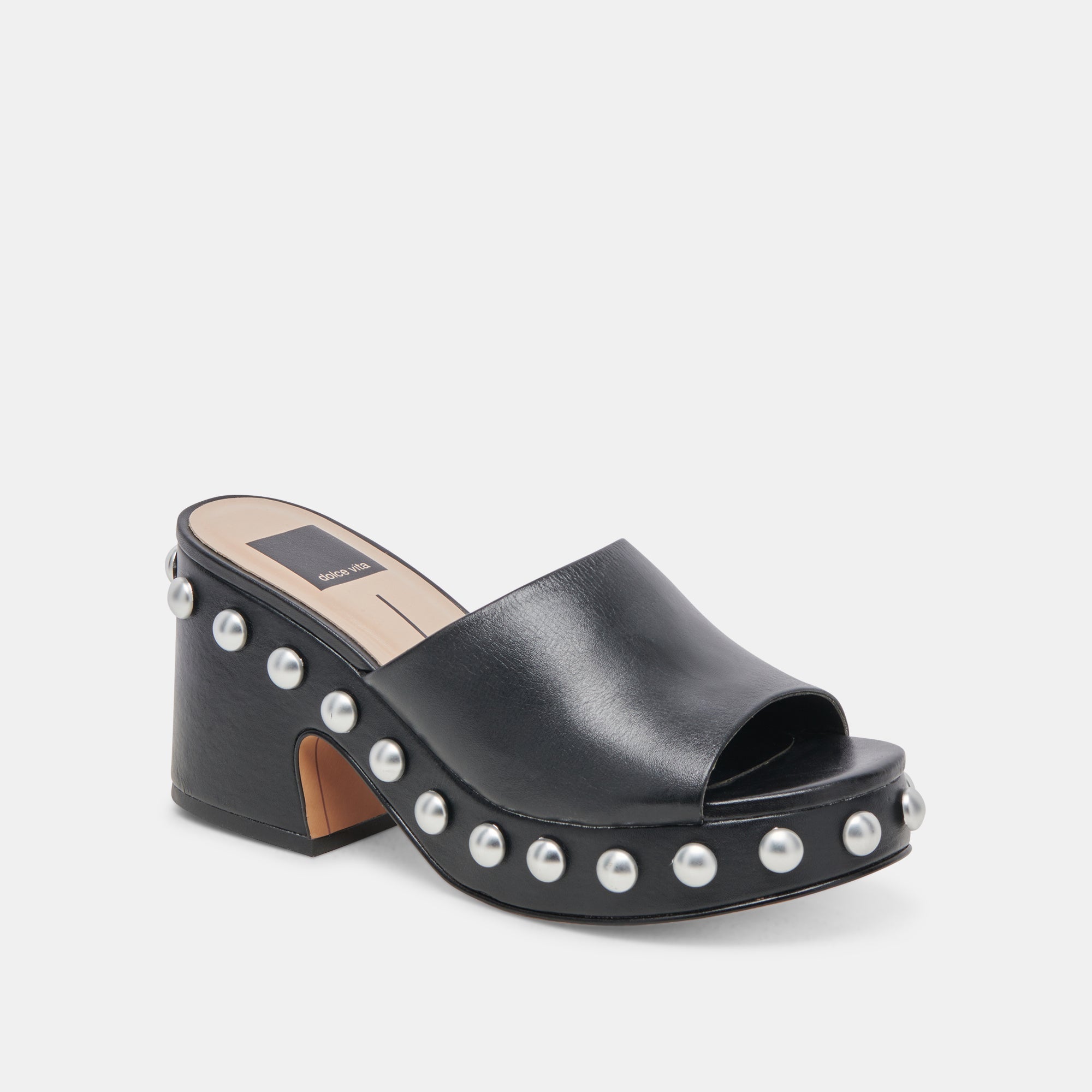 GLORI HEELS BLACK LEATHER