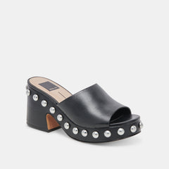 GLORI HEELS BLACK LEATHER