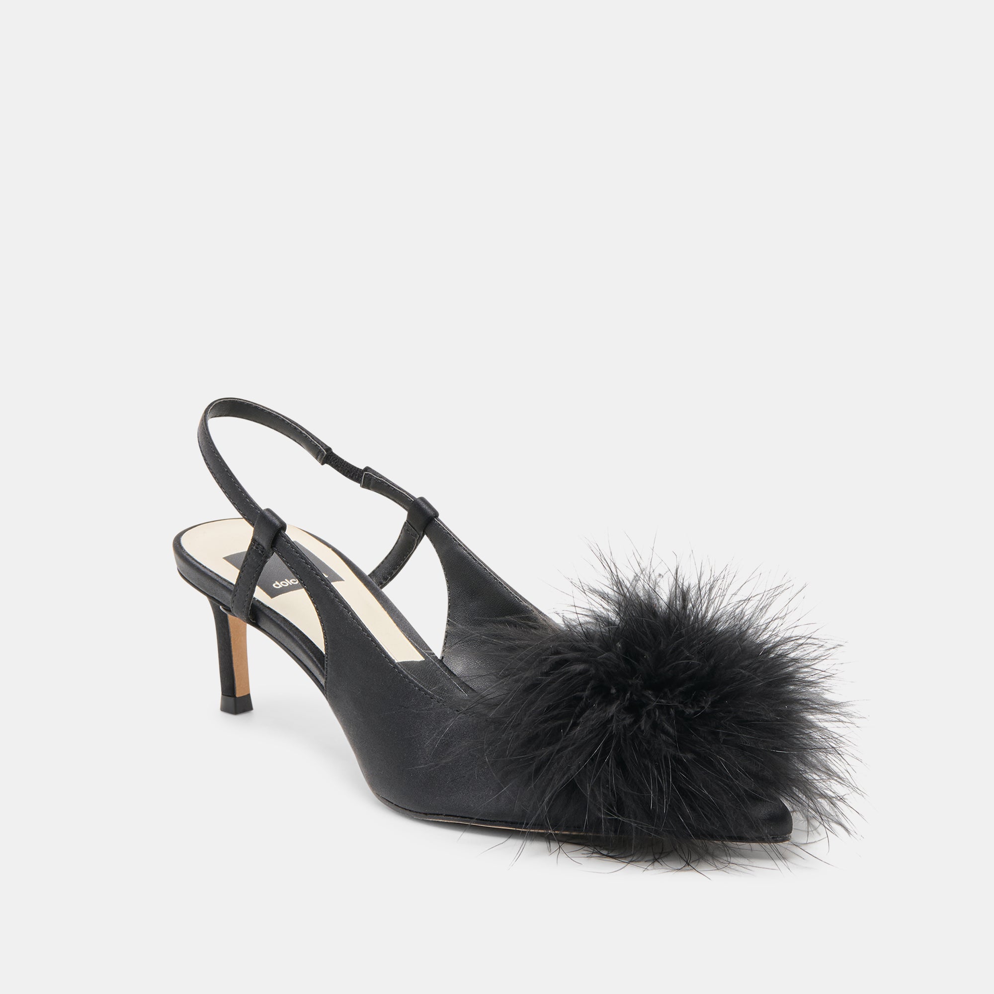 KAMY HEELS ONYX SATIN