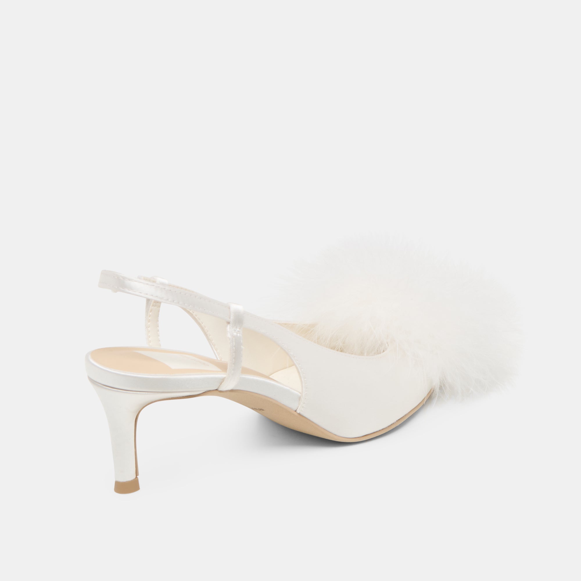 KAMY HEELS TRUE WHITE SATIN