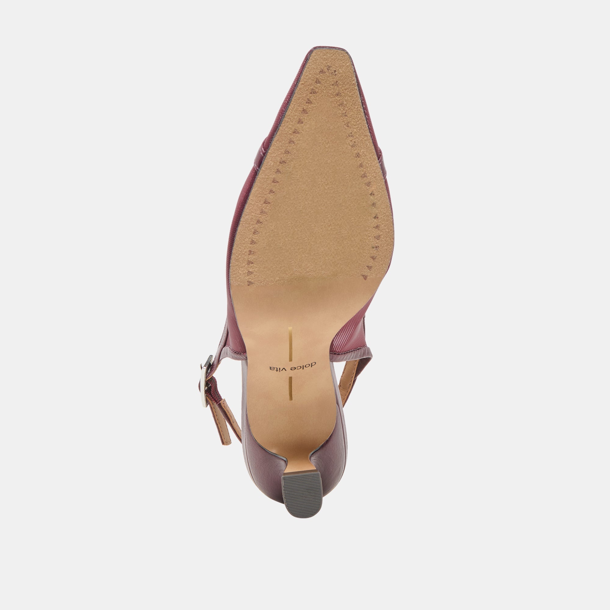 LORINE HEELS BURGUNDY MESH