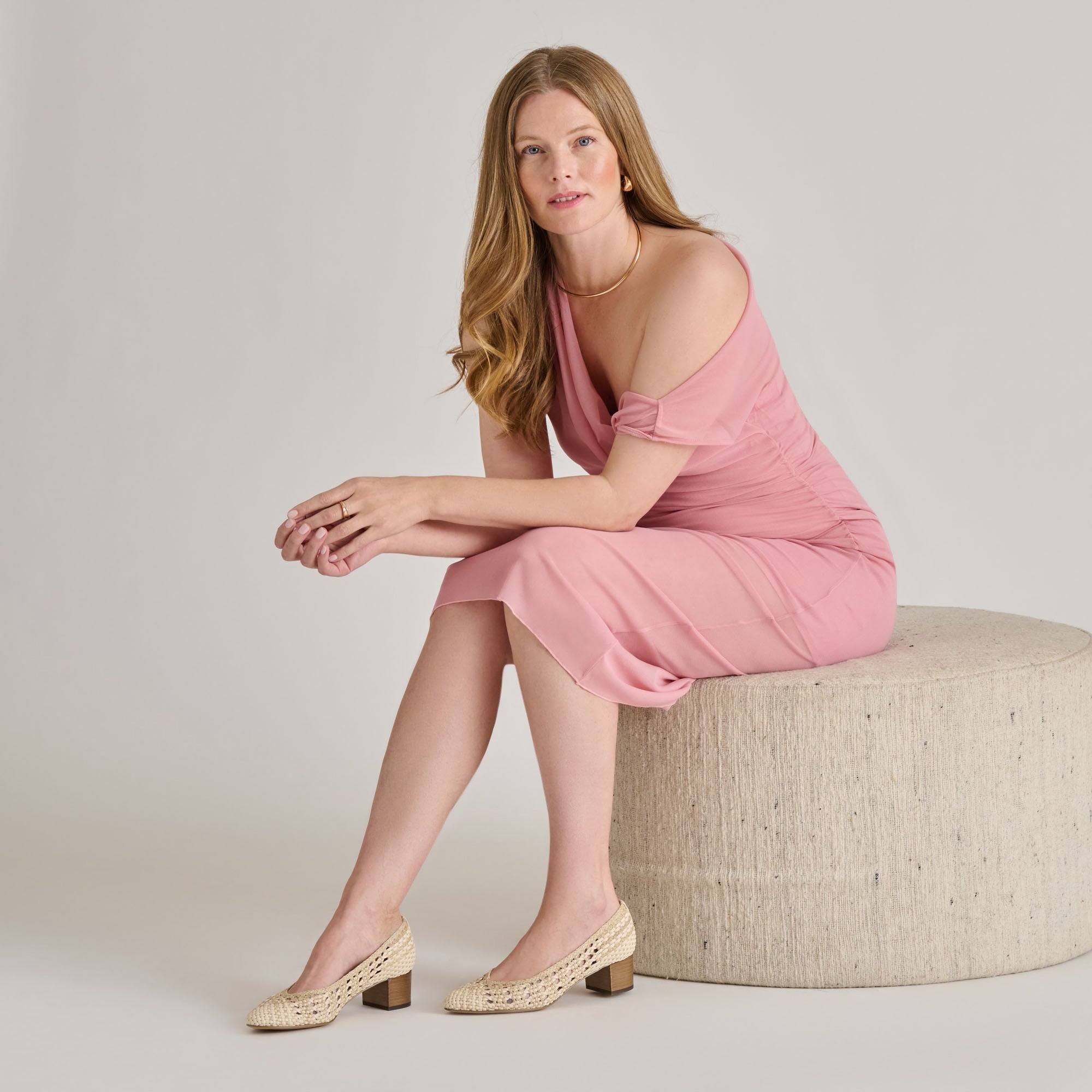 LULA HEELS IVORY MULTI WOVEN RAFFIA