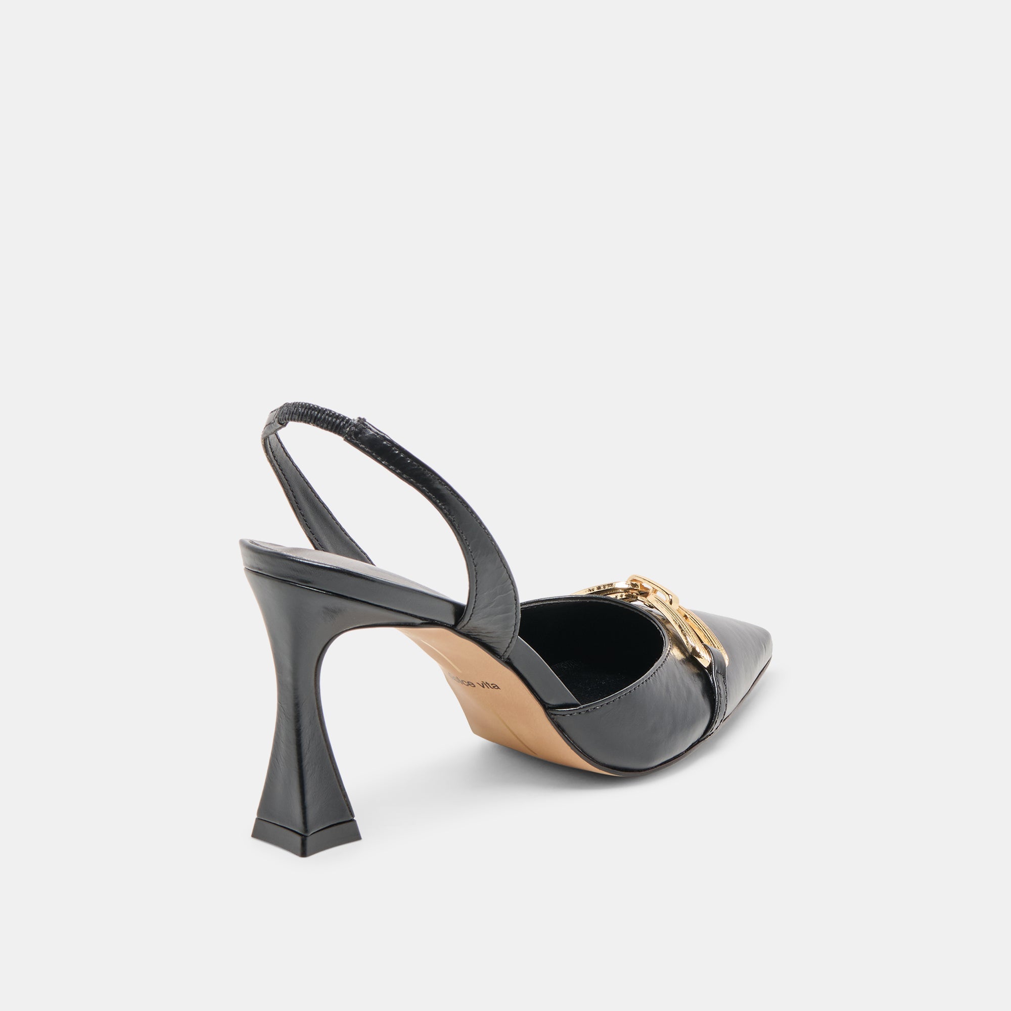 MALIK HEELS MIDNIGHT CRINKLE PATENT