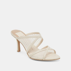 MANDEL PEARL HEELS IVORY MESH - re:vita