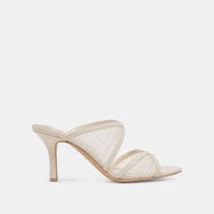 MANDEL PEARL HEELS IVORY MESH - re:vita
