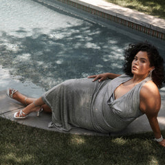 MANJI HEELS SILVER METALLIC LEATHER