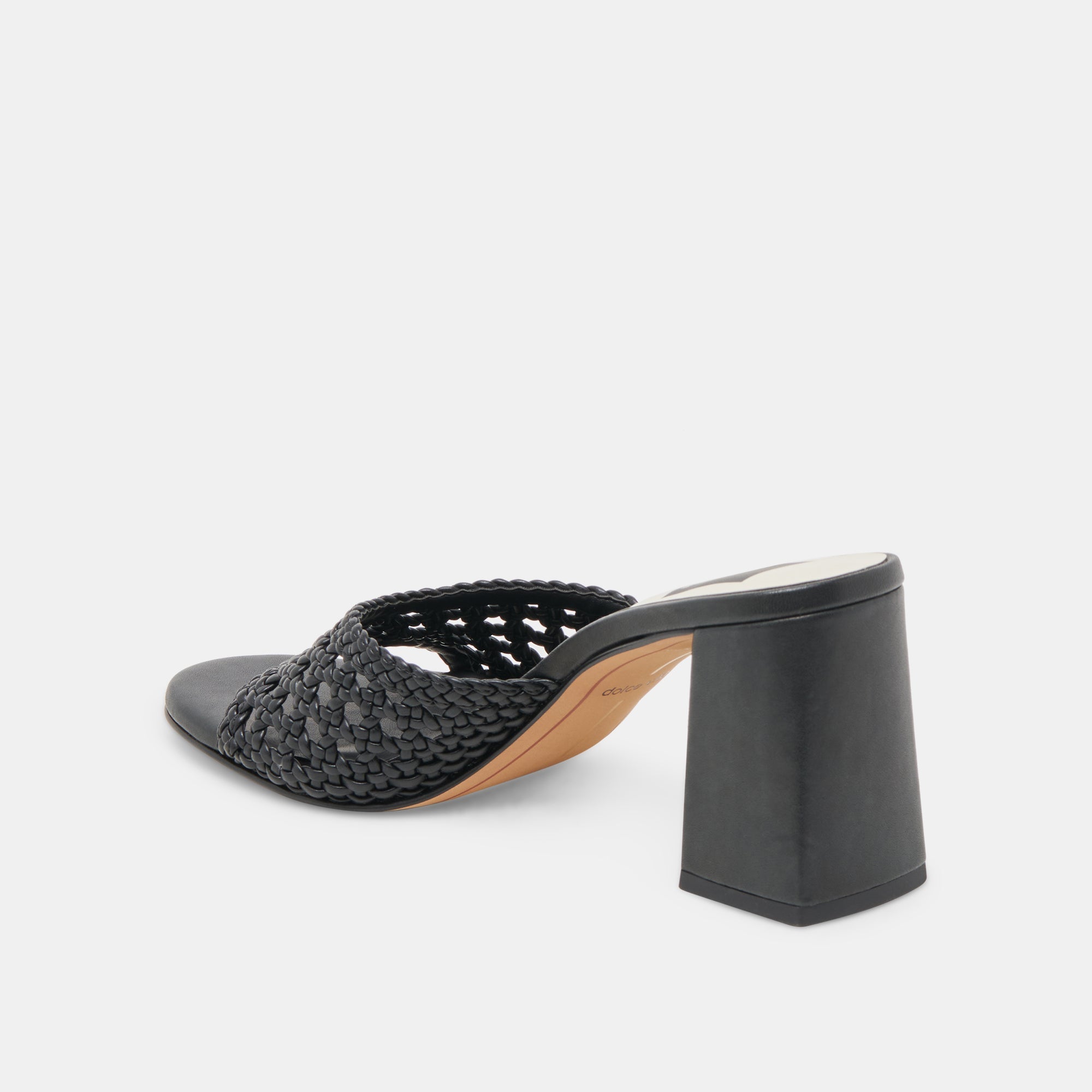 MARGOE HEELS BLACK WOVEN STELLA
