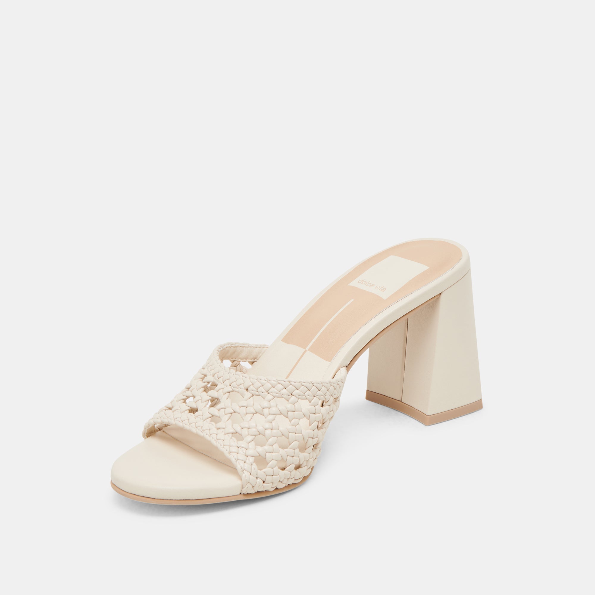 MARGOE HEELS CREME WOVEN STELLA