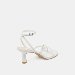 MORAH WIDE HEELS TRUE WHITE LEATHER