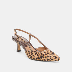 ODELA HEELS DK LEOPARD CALF HAIR