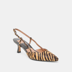 ODELA HEELS TIGER CALF HAIR