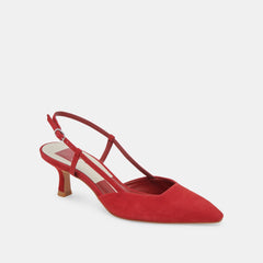 ODELA HEELS CRIMSON SUEDE - re:vita