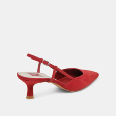 ODELA HEELS CRIMSON SUEDE - re:vita
