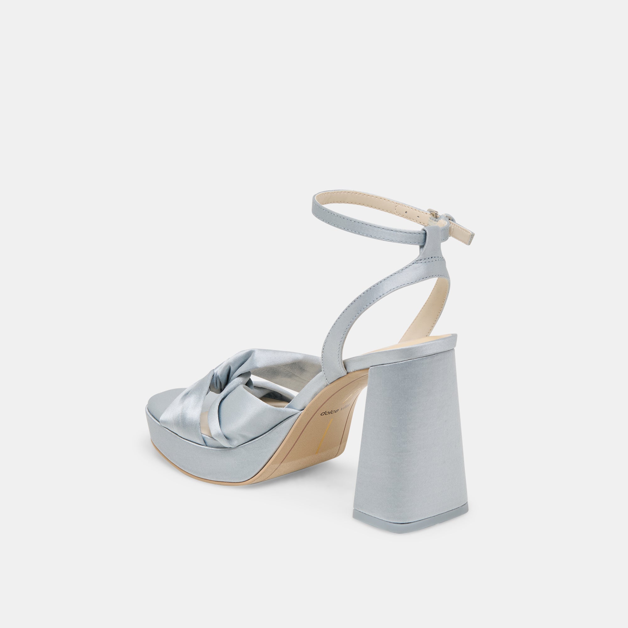 PARLO HEELS LIGHT BLUE SATIN