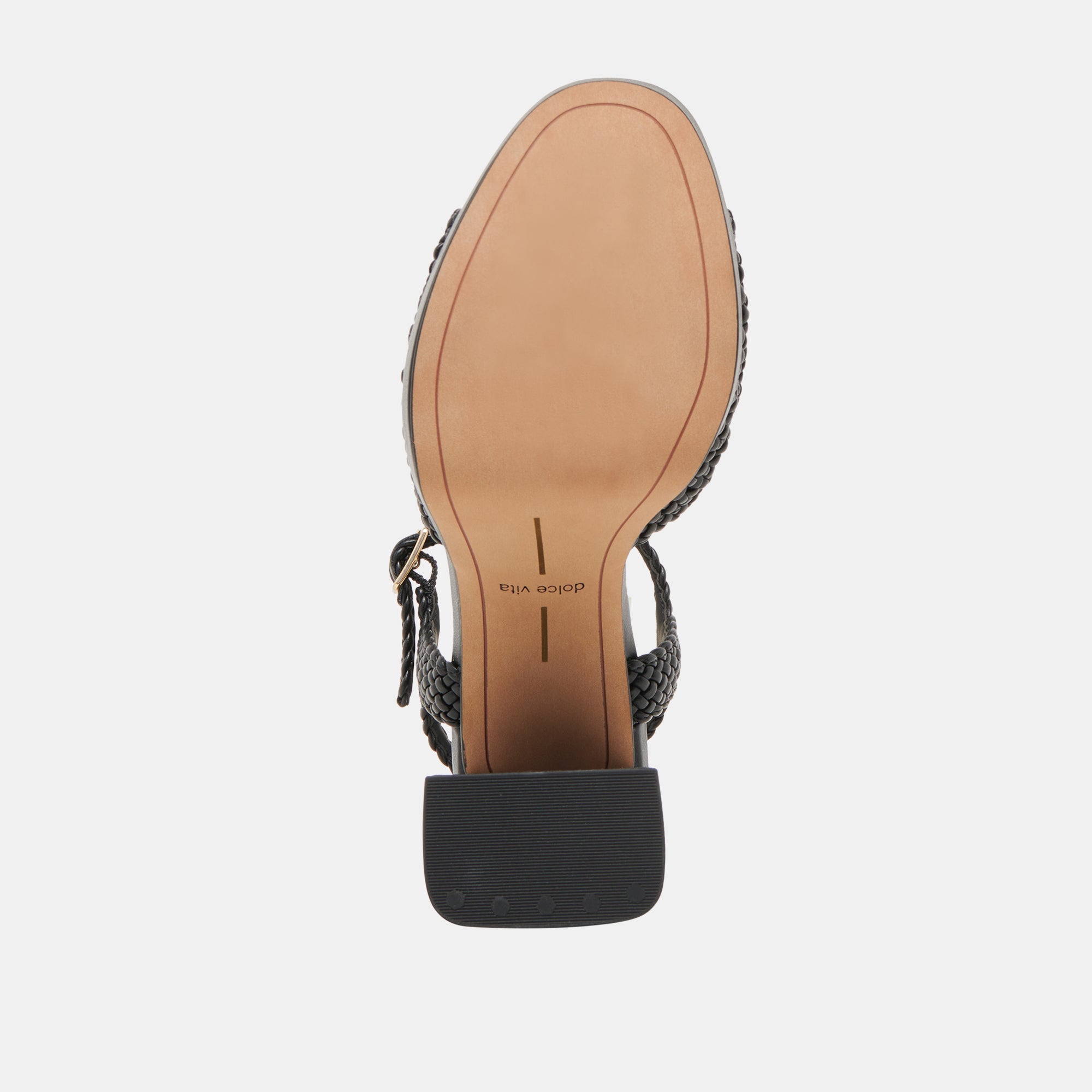 PEYTEN WIDE HEELS BLACK WOVEN STELLA