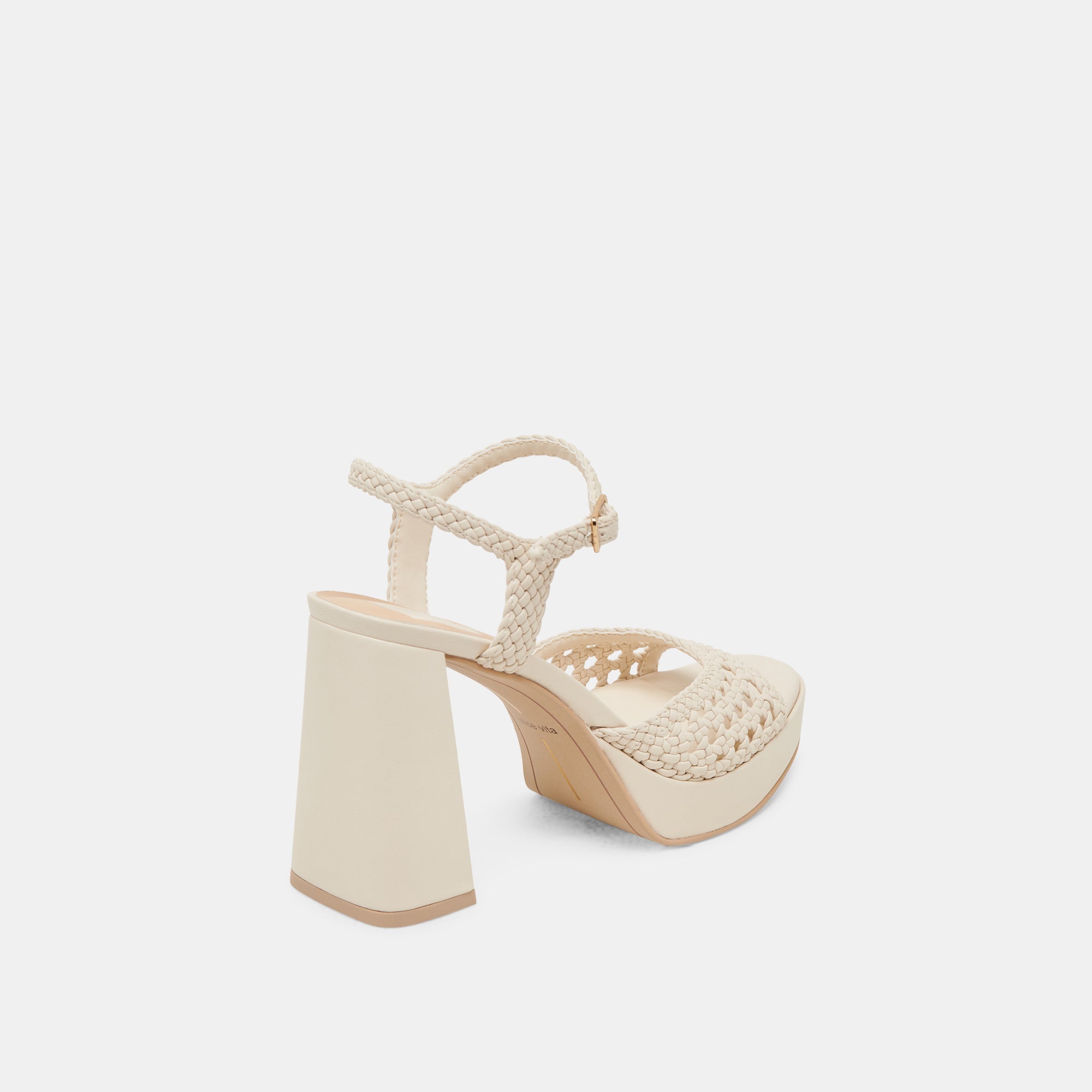 PEYTEN WIDE HEELS CREME WOVEN STELLA