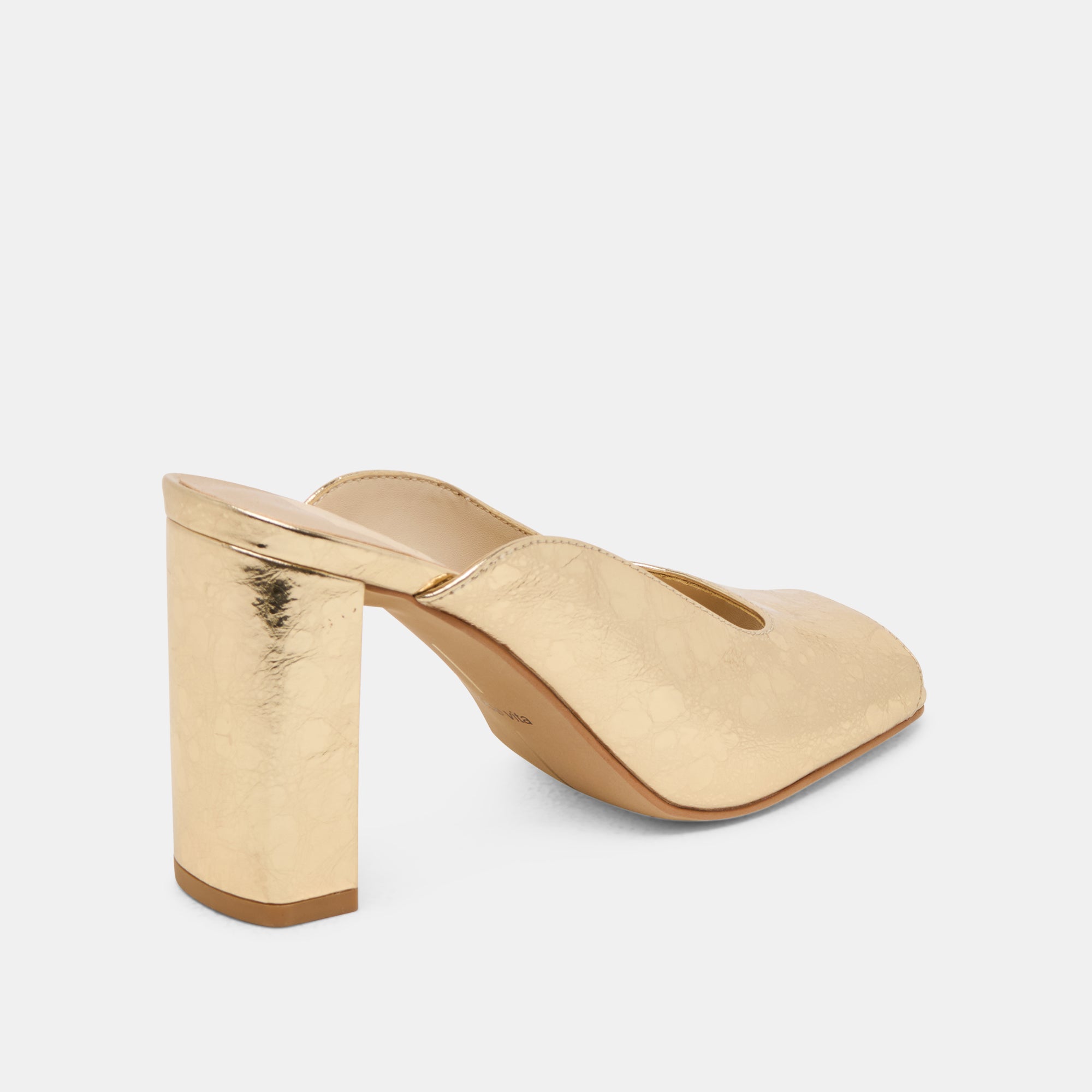 SABELA HEELS GOLD DISTRESSED LEATHER