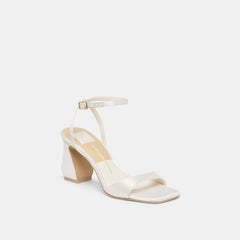 TILDA HEELS TRUE WHITE SATIN