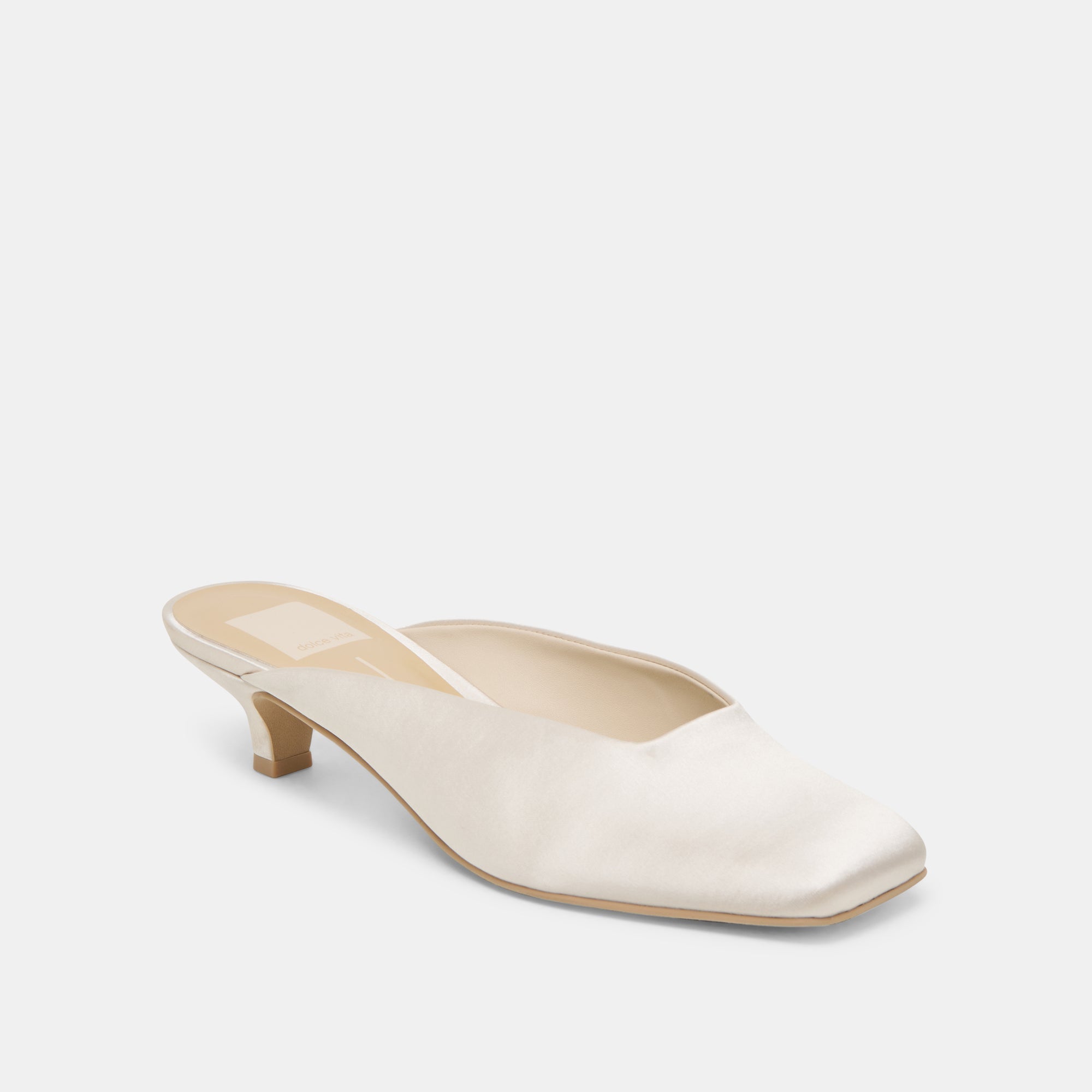 UMARA HEELS IVORY SATIN