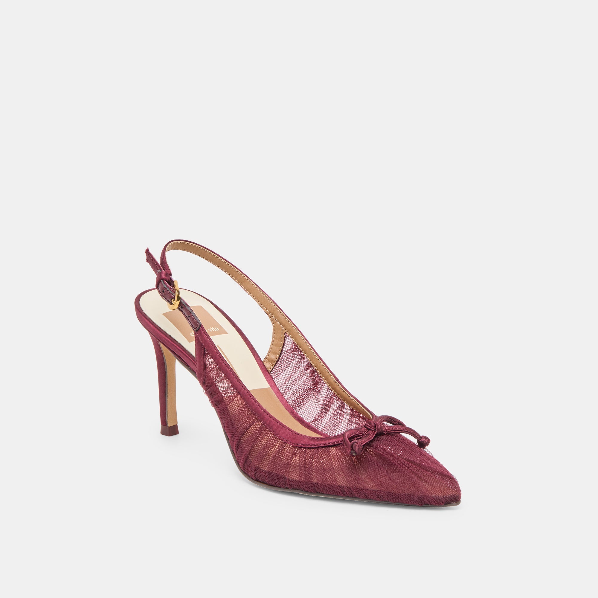 YELA HEELS CRANBERRY TULLE