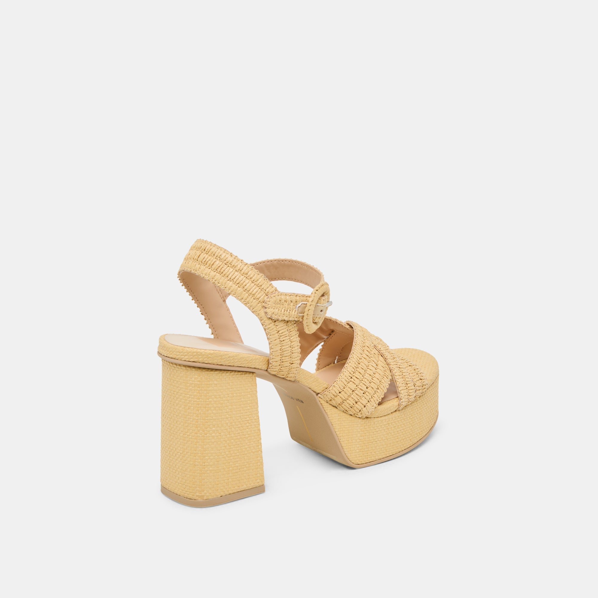 BETY HEELS LT NATURAL WOVEN RAFFIA