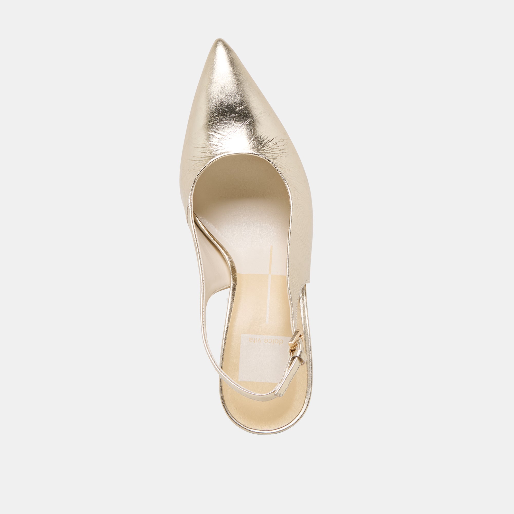 ELASI HEELS LIGHT GOLD CRINKLE PATENT