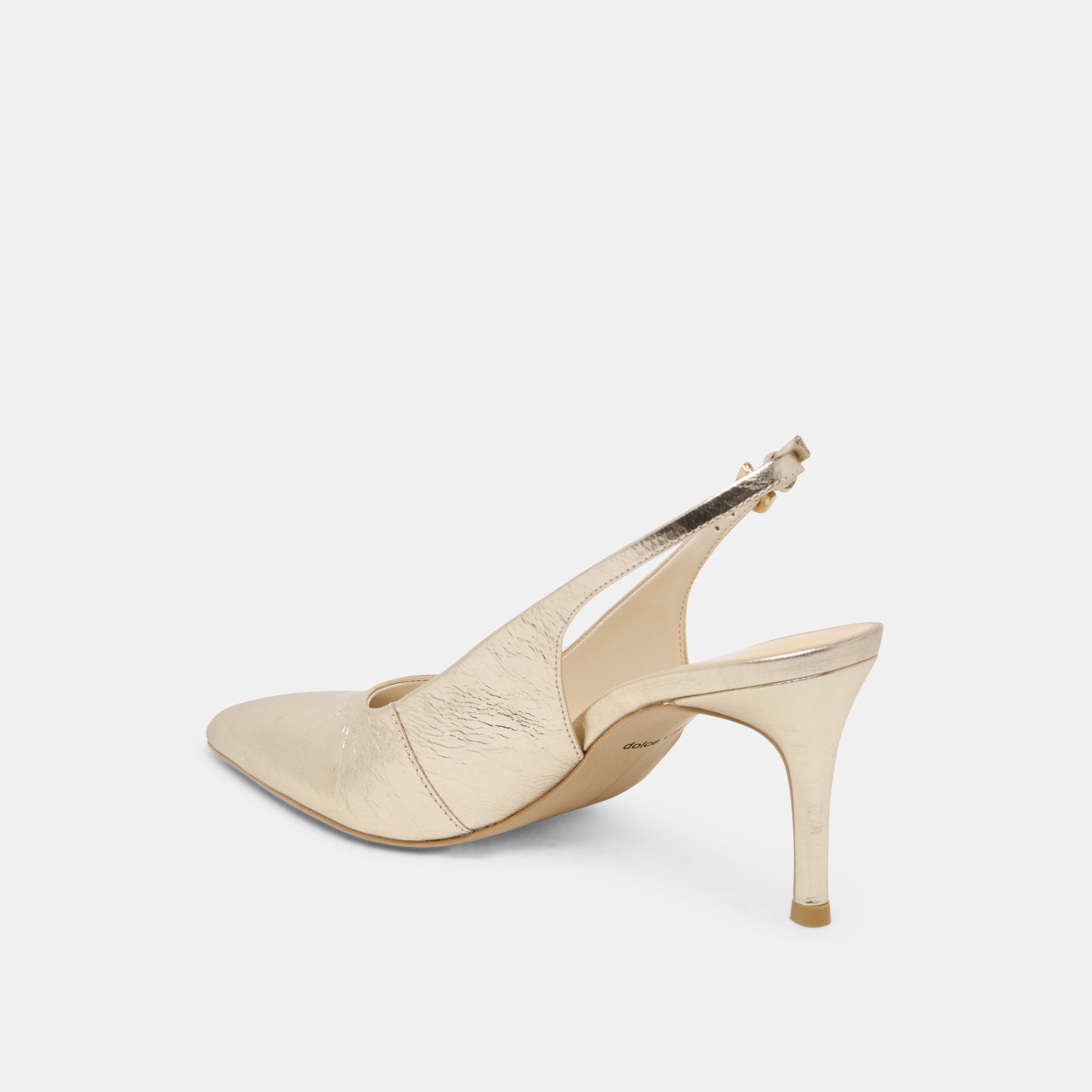 ELASI HEELS LIGHT GOLD CRINKLE PATENT