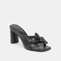 NIKIL HEELS BLACK LEATHER
